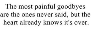 painful goodbye